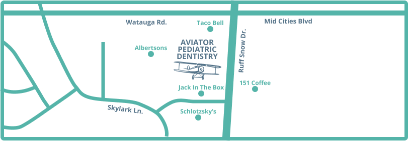 aviator-pediatric-dentistry-map-Watauga-TX